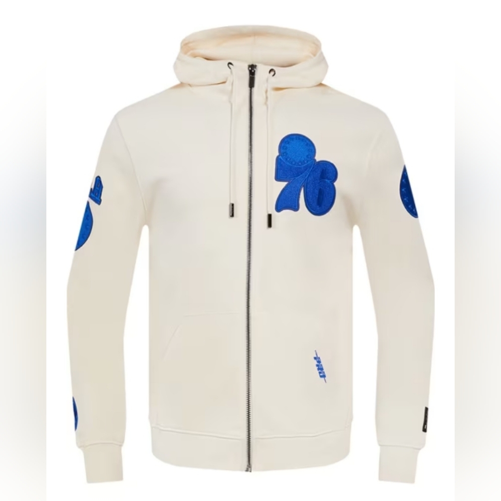 Authentic NBA 76ers zip up hoodie